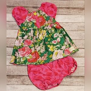 Sassy Chic Floral Dress with Bloomers Baby Girl Size 18M-2T